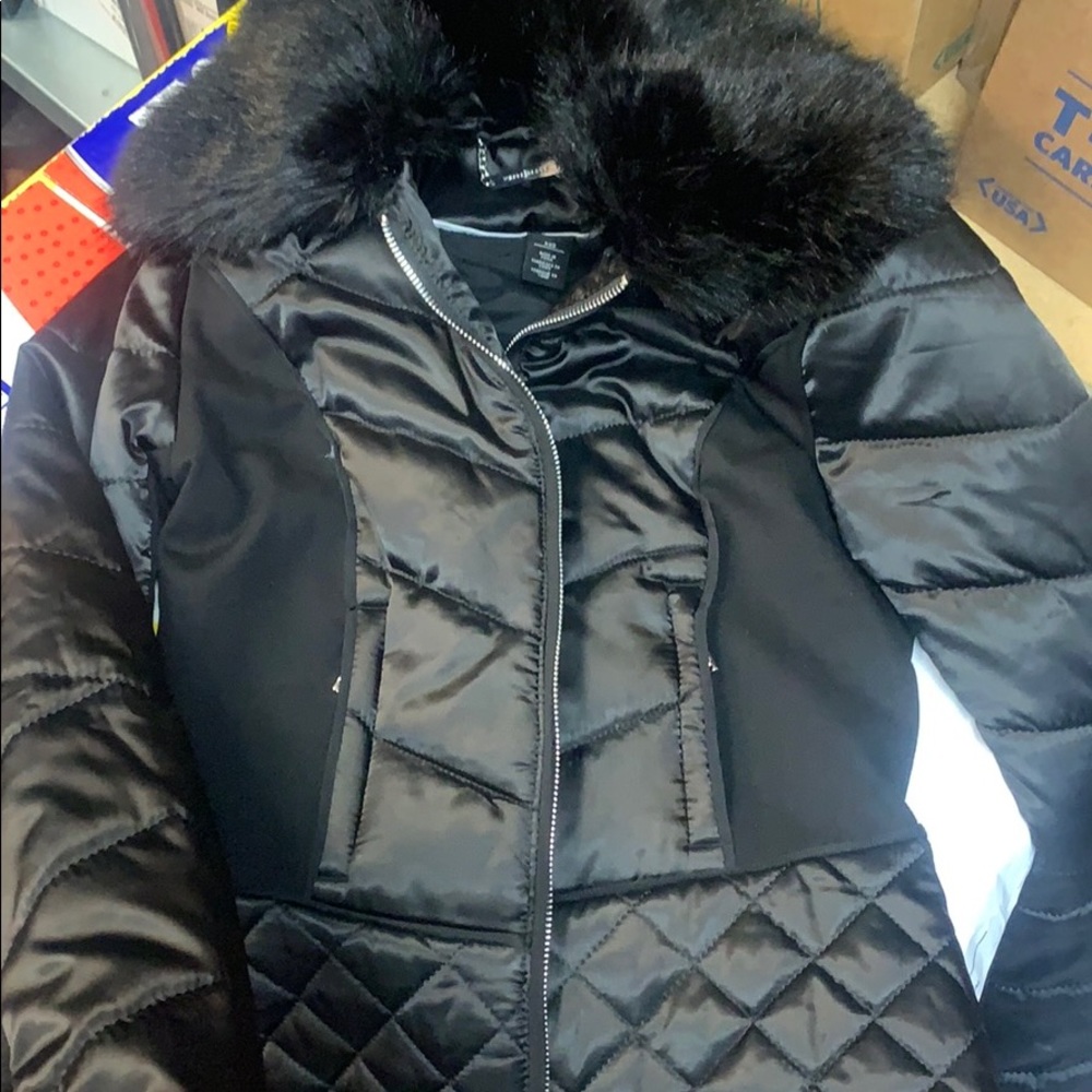 WHBM Luxe Fur Collar Jacket***NWOT